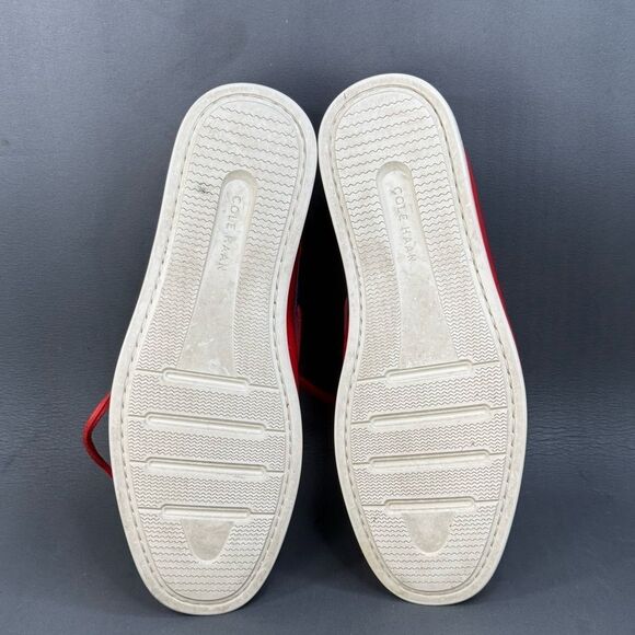 COLE HAAN MEN'S CORNEL 2 EYE RED LEATHER BOAT SHOES size 8 - Picture 8 of 8